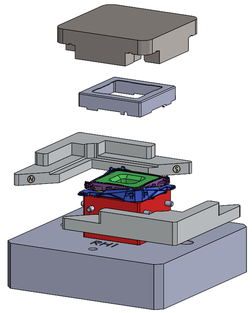 CAD design of tooling for manufacturing the Module Tilt OIS actuator